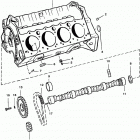200  (2 BBL.)   GM 305 V-8  1987 0B525982 THRU 0B774444 Cylinder block and camshaft(flat rollers)