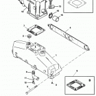 5.7L (2 BBL.)  GM 350 V-8 1996 0F601000 THRU 0K001526 Exh. manifold and s. steel exh elbow(5.7l  /  5.7lx brav...