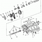 4.3L (GEN II) (2 BBL.)      GM 262 V-6 1996 0F601127 THRU 0F802999 Cylinder block and camshaft