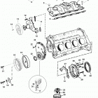 5.0L  (2 BBL.)    GM 305 V-8  1998-2001 0L015751 THRU 0M599999 Water pump and front cover