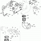 CMD 4.2 MS 200 88020001 THRU 88020166 Turbocharger and exhaust elbow