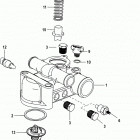 5.0L MPI ALPHA/BRAVO EC 1A623185 & Up Thermostat and housing, standard cooling
