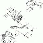 5.7L (2 BBL.)  GM 350 V-8 1996 0F601000 THRU 0K001526 Starter motor and alternator