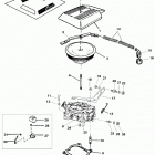 4.3L (GEN II) (2 BBL.)      GM 262 V-6 1996 0F601127 THRU 0F802999 Carburetor and throttle linkage(4 barrel)