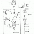 165    (2 BBL.)  MERCURY 224 I/L4 1987 0B434941 THRU 0B774251 Distributor and coil