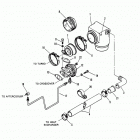7.3L (BRAVO & MIE) DIESEL  NAV 444 V-8 1994-1996 0F060000 AND UP Wastegate and exhaust elbow (inboard)