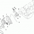3.0L    GM 181 I/L4 1A002000 THRU 1A020543 Cylinder block, front cover and circulating pump