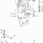 BRAVO X THREE 0M100001 THRU 0W249999 Transom plate and shift cable