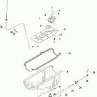 5.0L MPI ALPHA/BRAVO 1A300000 THRU 1A611927 Oil pan and oil pump