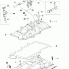 5.0L MPI ALPHA/BRAVO 0W310000 THRU 0W649999 Intake manifold and fuel rail