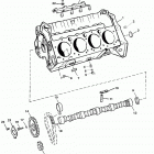 5.0L  (2 BBL.)    GM 305 V-8  1998-2001 0L015751 THRU 0M599999 Cylinder block and camshaft