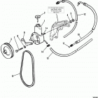 175  (2 BBL.)    GM 262 V-6  1987 0B527955 THRU 0B773242 Power steering components, cast mounting bracket