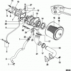 CMD QSD 2.0 EI 115 88200499 THRU 88200999 Turbocharger and air filter assembly
