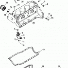 3.0L    GM 181 I/L4 1A002000 THRU 1A020543 Oil pan and oil pump