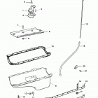 5.7LX EFI (4 BBL.-TBI)  GM 350 V-8 1996 0F752400 THRU 0K001505 Oil pan and oil pump