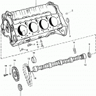 350 MAG. ALPHA (4 BBL.)    GM 350 V-8 1997 0K001527 THRU 0K999999 Cylinder block and camshaft(350 c.i.d. flat lifters)