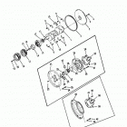 7.3L (BRAVO & MIE) DIESEL  NAV 444 V-8 1994-1996 0F060000 AND UP Crankshaft, flywheel and engine coupling (stern drive)