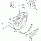 165    (2 BBL.)  MERCURY 224 I/L4 1987 0B434941 THRU 0B774251 Flywheel housing