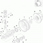 D1.7L DTI 0M055000 THRU 0M999999 Crankshaft, pistons, and flywheel