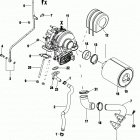 2.0L EI 150 70015460 THRU 70017409 Turbocharger and air filter assembly