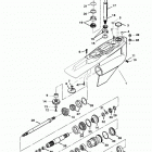 BRAVO THREE 0F730000 THRU 0M100000 Gear housing(bravo iii)(one piece housing)