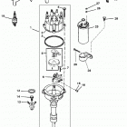 200  (2 BBL.)   GM 305 V-8  1987 0B525982 THRU 0B774444 Distributor and ignition components