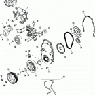 4.5L MPI 200 Alpha/Bravo 2A441953 & Up Front cover and circulating pump