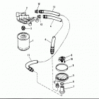 5.7L ALPHA EFI (TBI)   GM 350 V-8 1995 0F355305 THRU 0F752389 Oil filter and adaptor