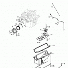 4.3L CARB ALPHA/BRAVO 0W650000 THRU 1A063239 Oil pan, oil pump and rear oil seal
