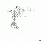 350 MAG MPI ALPHA/BRAVO 0L331599 THRU 0M299999 Крепление двигателя