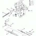 ALPHA ONE (GEN.II)    1991-1995 0D469859 THRU 0F679999 Transom plate and shift cable