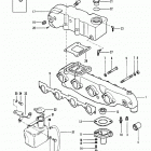 165 (2 BBL.)  MERCURY 224 I/L4  1987 0B434941 THRU 0B774251 Exhaust manifold and exhaust elbow(aluminum)