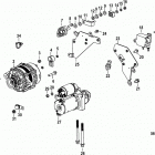 4.5L MPI 200 Alpha/Bravo 2A441953 & Up Electrical components, starter, alternator, and coil bra...