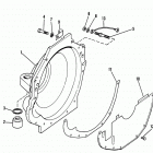 175  (2 BBL.)   GM 262 V-6  1987 0B527955 THRU 0B773242 Flywheel housing
