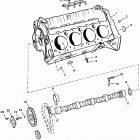 200  (2 BBL.)   GM 305 V-8  1987 0B525982 THRU 0B774444 Cylinder block and camshaft(roller lifters)