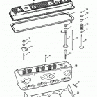 5.7LX EFI (4 BBL.-TBI)  GM 350 V-8 1996 0F752400 THRU 0K001505 Cylinder head and rocker cover