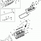 4.5L MPI 200 Alpha/Bravo 2A441953 & Up Cylinder head and rocker cover