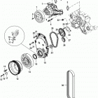 4.3L MPI ALPHA/BRAVO EC 1A637496 & Up Front cover and circulating pump