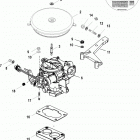 4.3L CARB ALPHA/BRAVO 0W650000 THRU 1A063239 Carburetor and throttle linkage