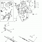 BRAVO XR ONE 0L914990 THRU 0W239999 Transom plate and shift cable