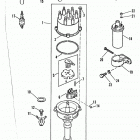 4.3L (GEN II) (2 BBL.)    GM 262 V-6 1992-1993 0D714107 THRU 0F000877 Distributor and ignition components