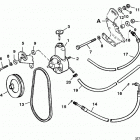 200  (2 BBL.)   GM 305 V-8  1987 0B525982 THRU 0B774444 Power steering components(stamped mounting bracket)