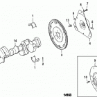 350 MAG MPI ALPHA/BRAVO 0L331599 THRU 0M299999 Crankshaft and flywheel