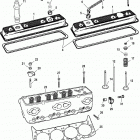 350 MAG MPI ALPHA/BRAVO 0L331599 THRU 0M299999 Cylinder head and rocker cover