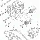 3.0L TDI 100 V6 BSP000904 & Up Alternator, connecting and mounting