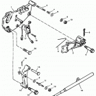5.7LX EFI (4 BBL.-TBI)  GM 350 V-8 1996 0F752400 THRU 0K001505 Shift bracket (alpha engines)