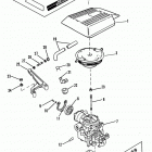 4.3L (GEN II) (2 BBL.)    GM 262 V-6 1992-1993 0D714107 THRU 0F000877 Carburetor and throttle linkage(2 barrel)