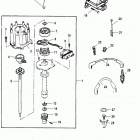 454 MAG. BRAVO MPI (GEN VI) GM 454 V-8 1996-1997 0F802350 THRU 0K999999 Distributor and ignition components