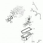 4.3L CARB ALPHA/BRAVO 1A063240 & Up Oil pan, oil pump and rear oil seal