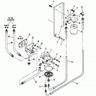 7.3L (BRAVO & MIE) DIESEL  NAV 444 V-8 1994-1996 0F060000 AND UP Oil filter and hoses (inboard)